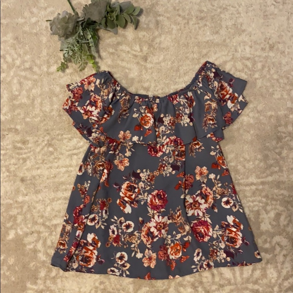 Off shoulder floral top